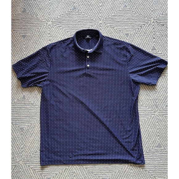 Hart Schaffner Marx Other - Hart Schaffner Marx Poly/Spandex Polo Shirt‎ - Blue w/ Circle Design - Large